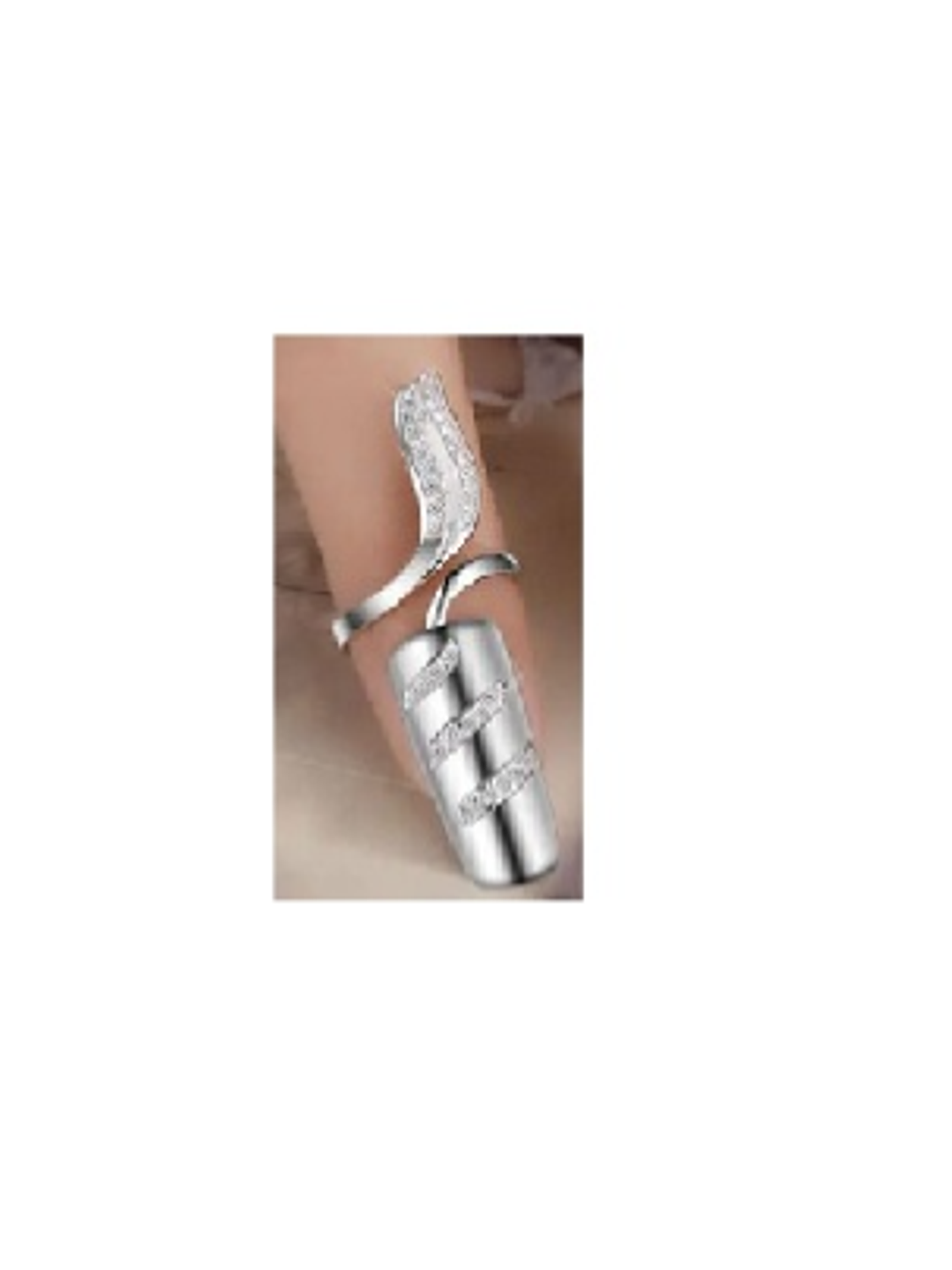 Anillos Florales para Uñas con Rhinestones en Plata 925 – Moda Juvenil 2