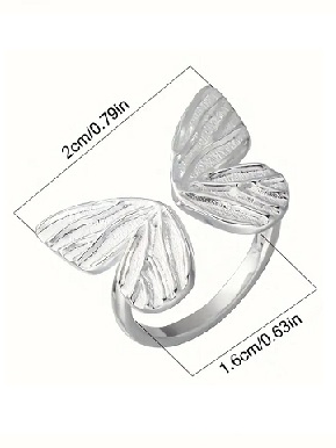 Anillo Mariposa Abierta en Plata Esterlina 925 2