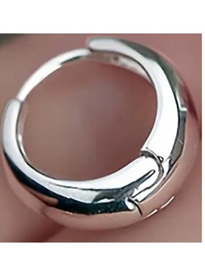 Aros Minimalistas Redondeados en Plata 925 2