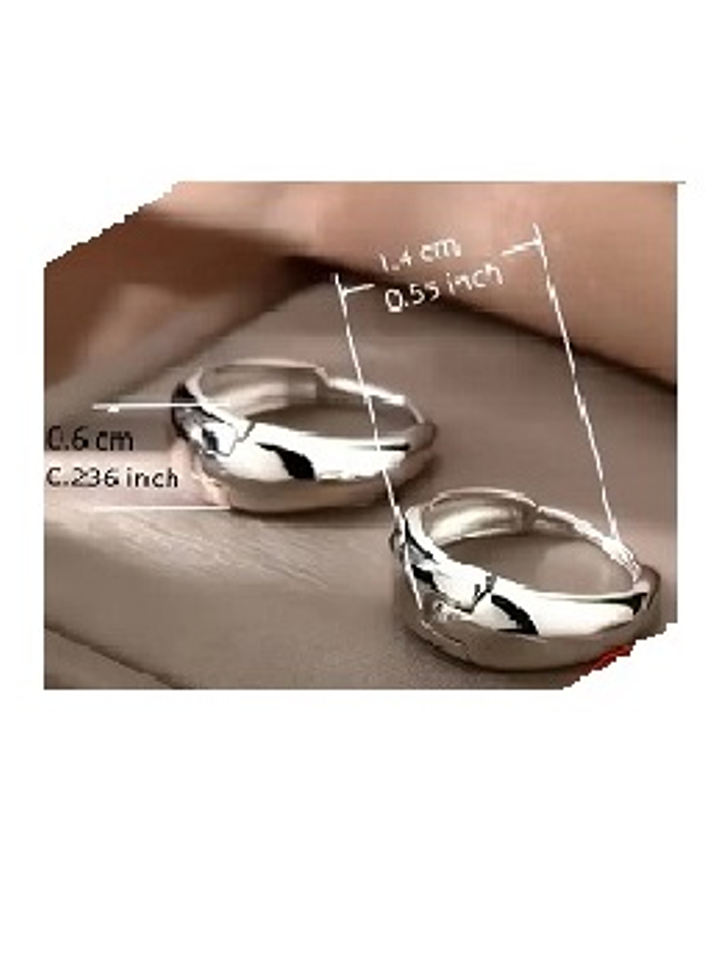 Aros Minimalistas Redondeados en Plata 925 3