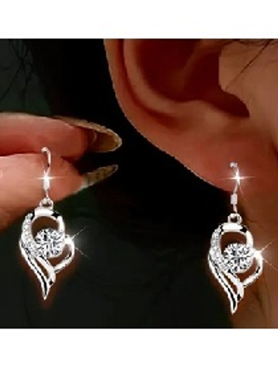 Aros Corazón de Plata 925 – Gotas Elegantes 1