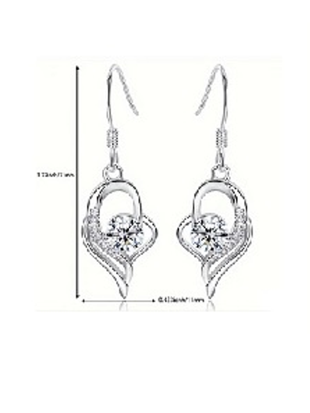Aros Corazón de Plata 925 – Gotas Elegantes 2