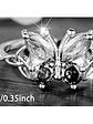 Anillo Mariposa en Plata 925 con Piedra de Nacimiento – Diseño Romántico - Miniatura 2