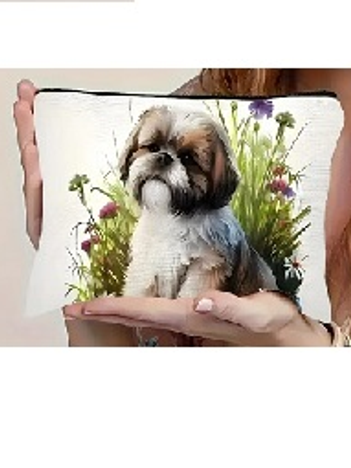 Bolso Shih Tzu con Estilo Floral 1