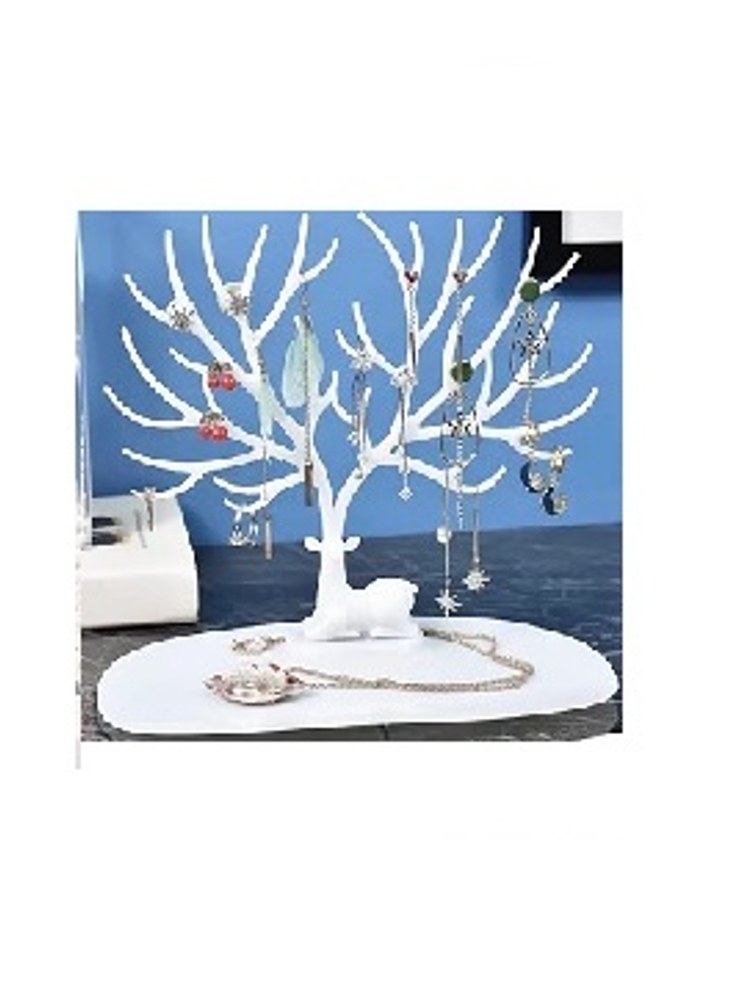 Soporte de Exhibición Árbol con Bandeja – Organizador de Joyería 1