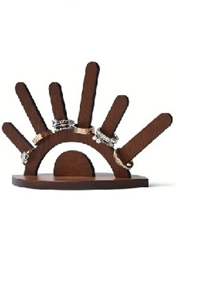 Soporte de Joyería en Madera – Organizador de Anillos, Collares y Pulseras 1