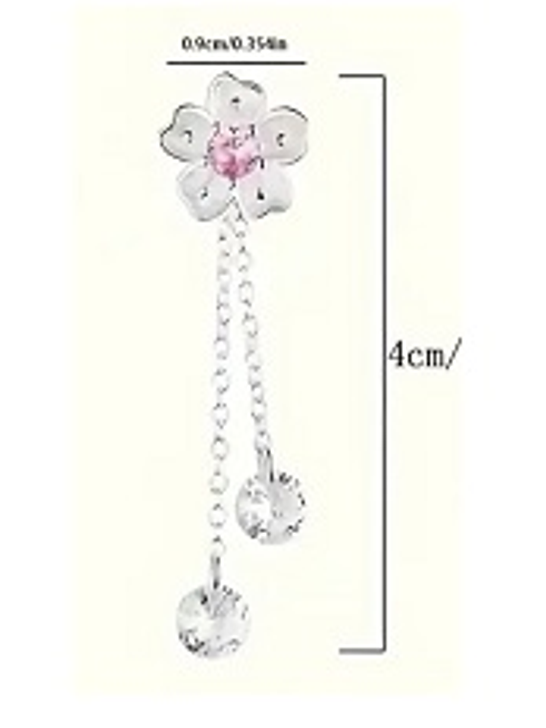 Aros Flor de Cerezo con Borla – Plata Esterlina 925 2