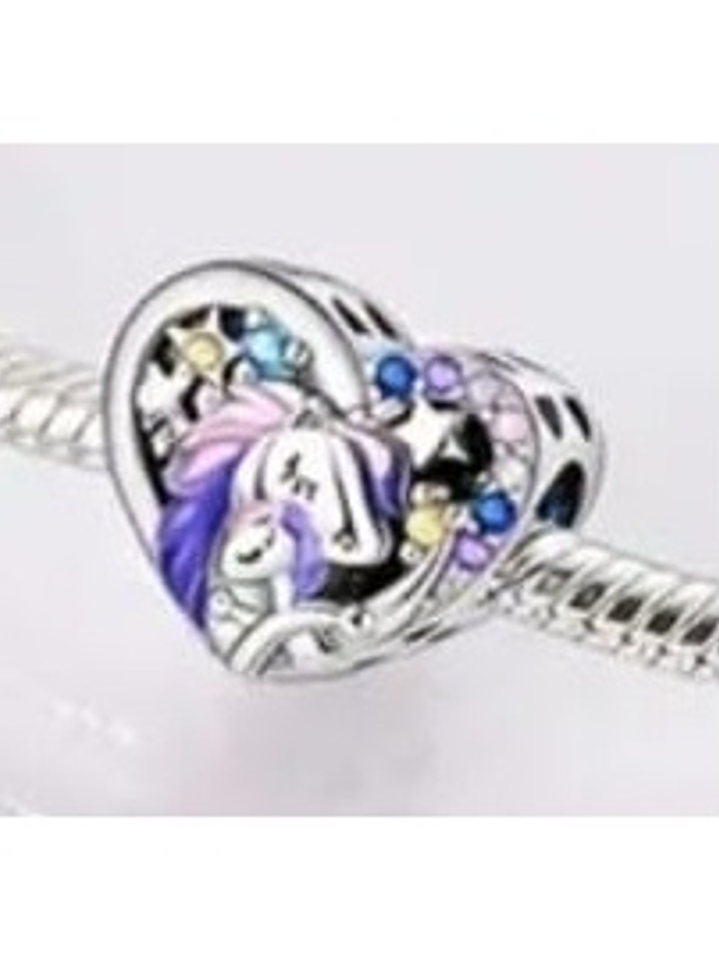 Dije de Pony Corazón – Baño de Plata Esterlina 925 con Circones 1