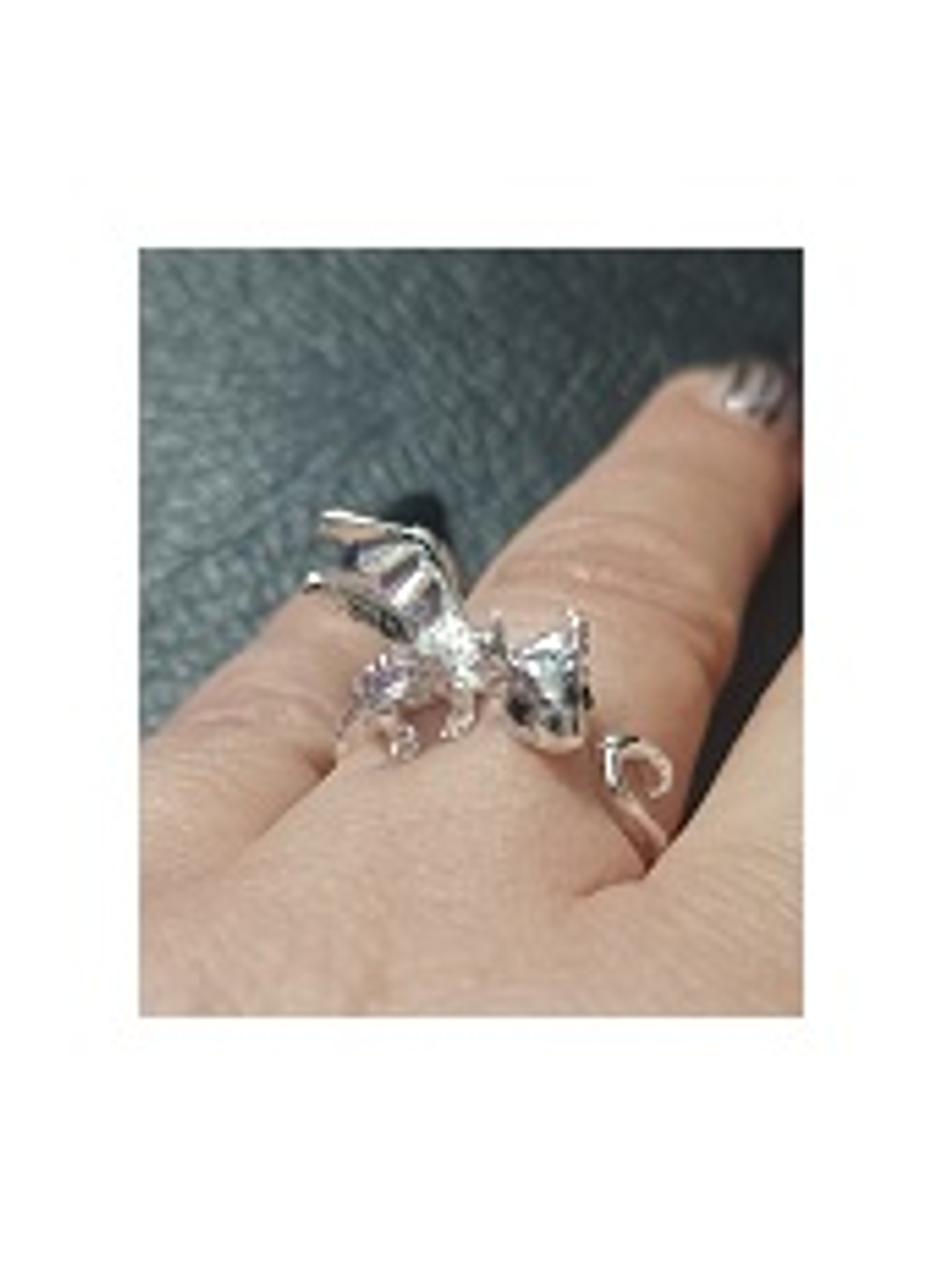 Anillo Dragón Plata Esterlina 925 con Circonita Negra 2