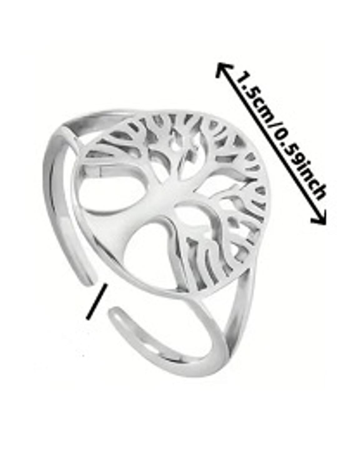Anillo Árbol de la Vida Abierto en Plata Esterlina 925 — Elegancia y Significado Espiritual 2