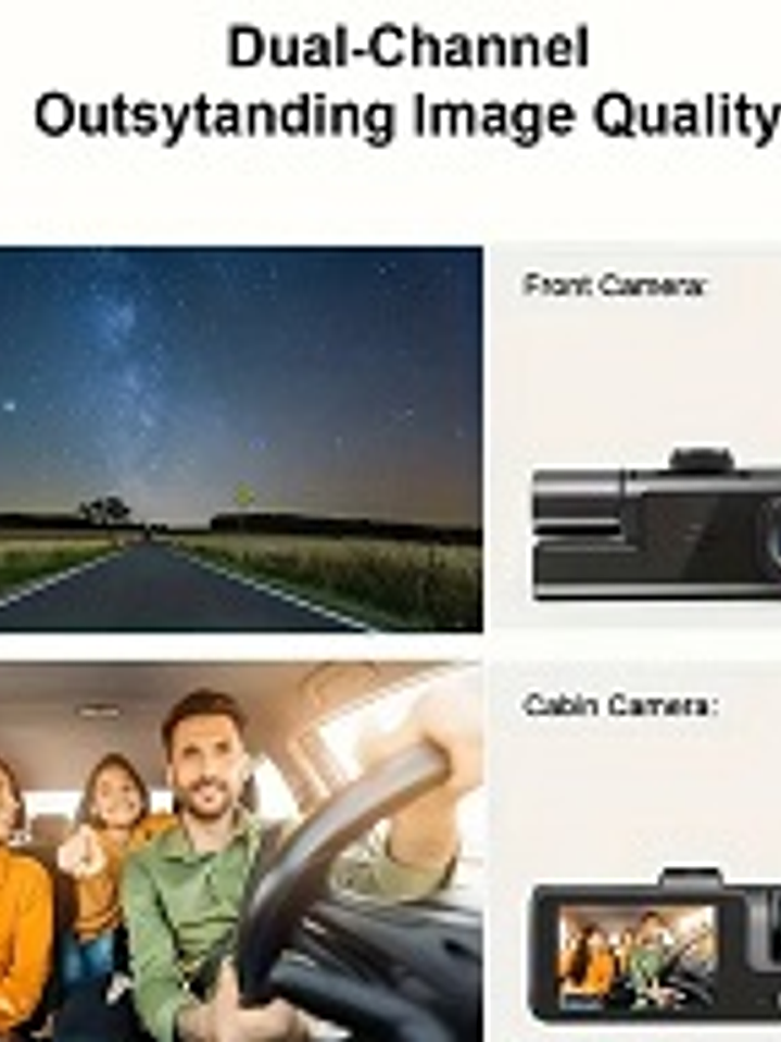 Cámara Grabadora para Vehículo DVR 3 Canales Full HD 1080P 4