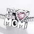 Pulsera “I Love Mom” Tipo Serpiente en Plata 925