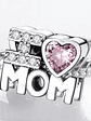 Pulsera “I Love Mom” Tipo Serpiente en Plata 925 - Miniatura 1