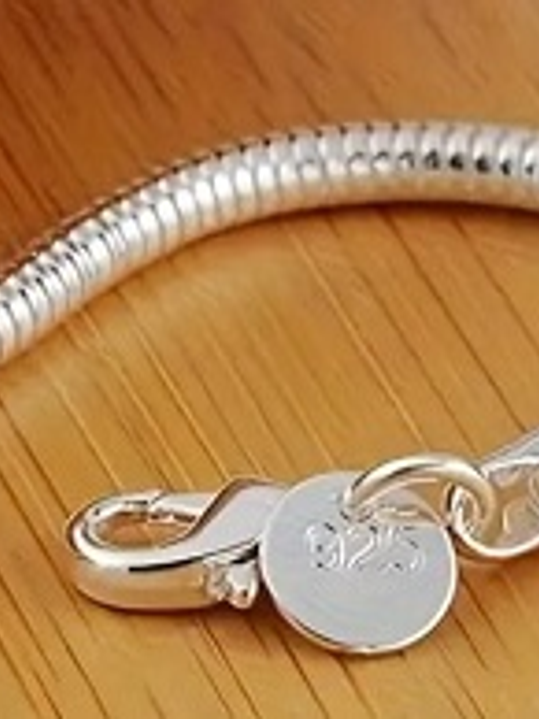 Pulsera “I Love Mom” Tipo Serpiente en Plata 925 5