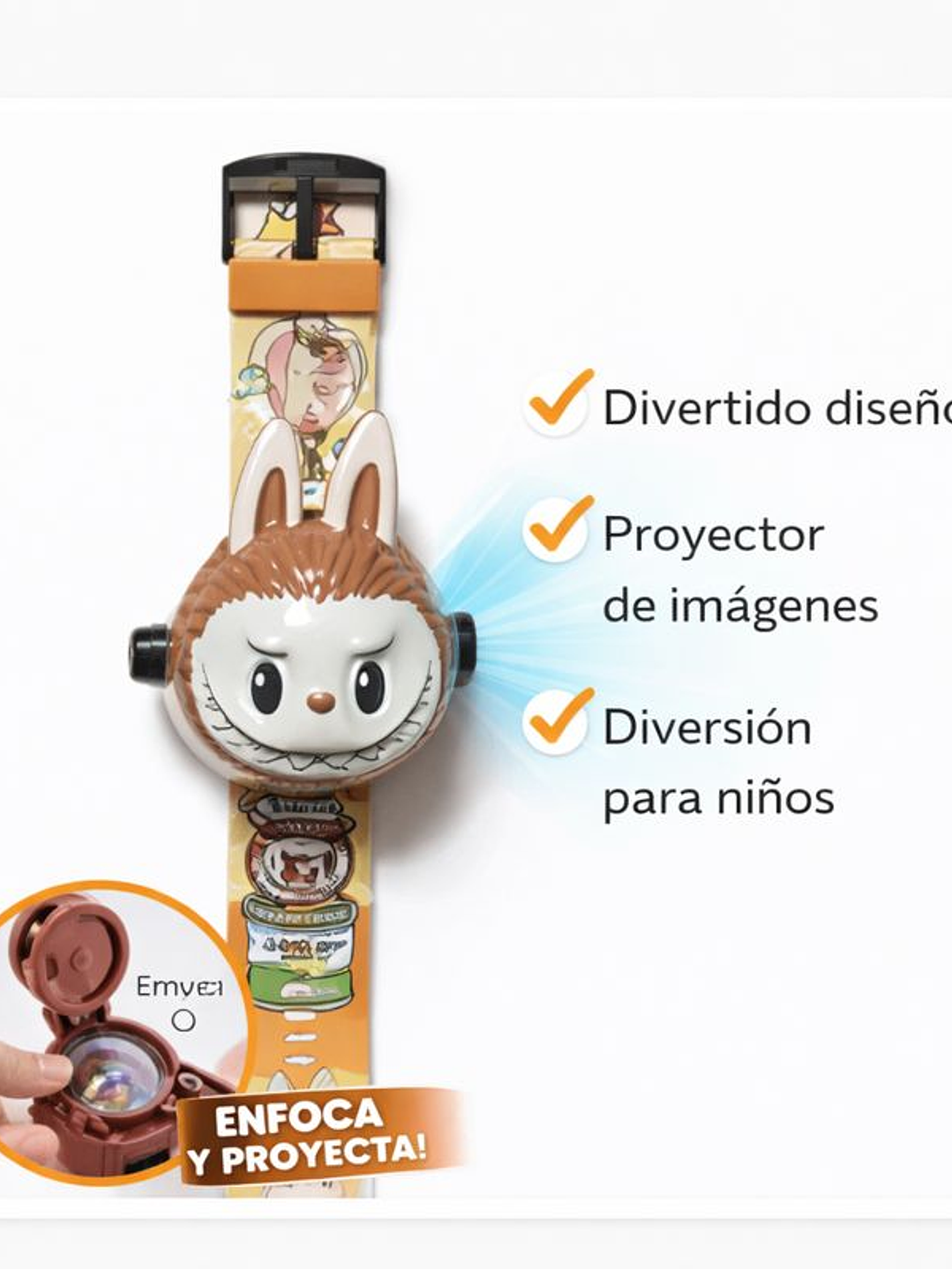 Reloj con luz. reloj y proyector con luz y figuras 1