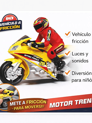 Moto a Fricción con Luz y Sonido – Adventure Force Motor Trend