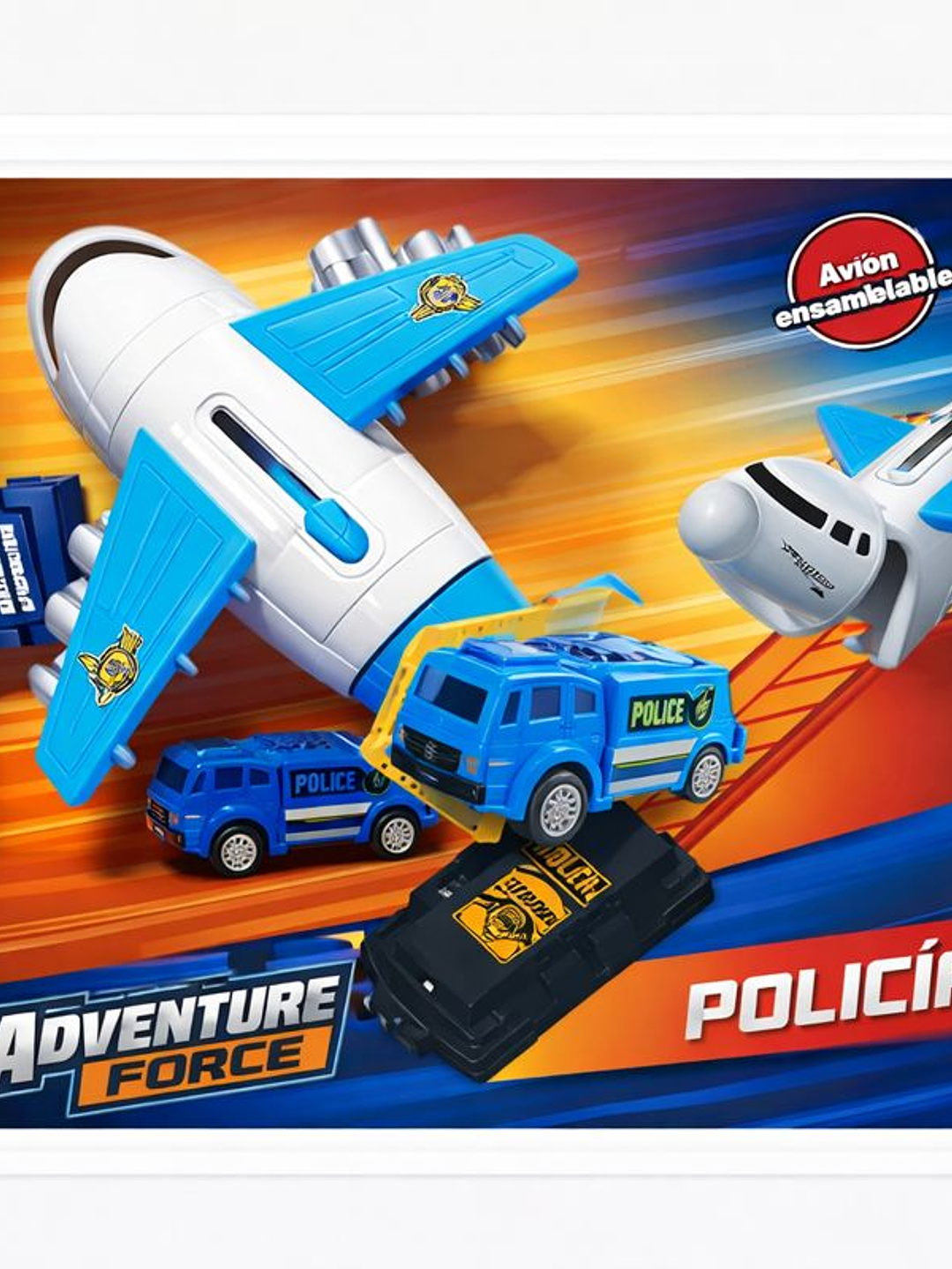 Avión Policía Adventure Force – Juguete de Acción con Vehículo 1