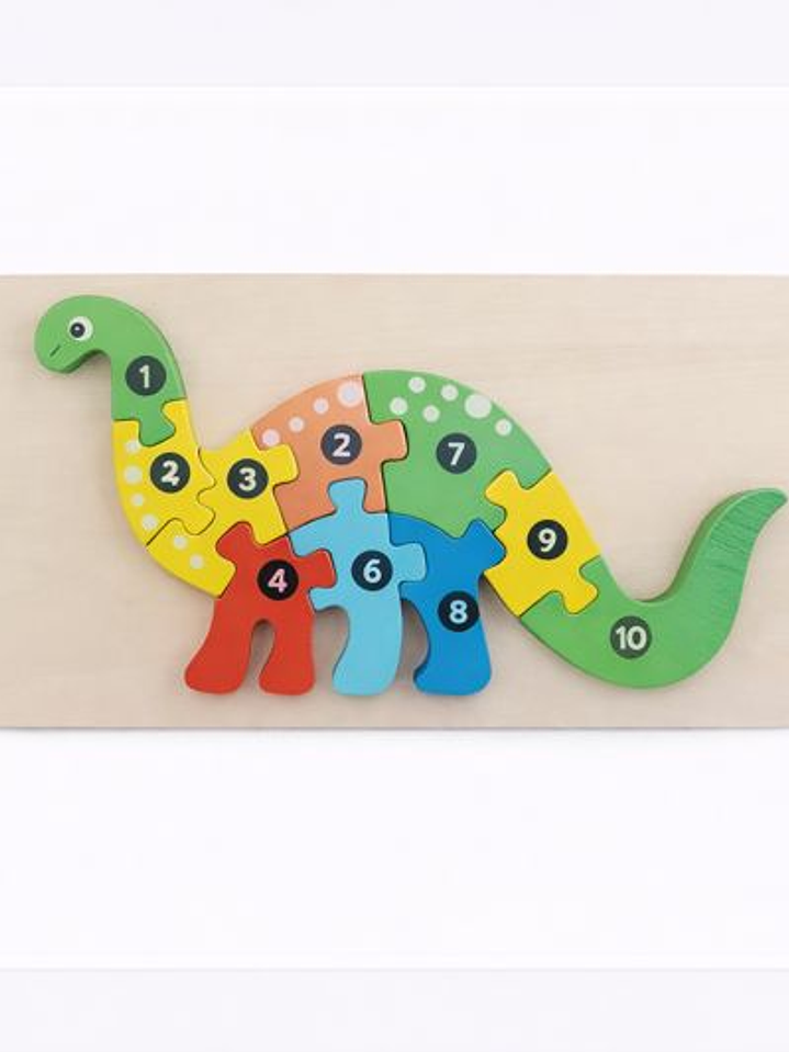 Puzle Didáctico Dinosaurio de Madera – 21 x 10 cm 1