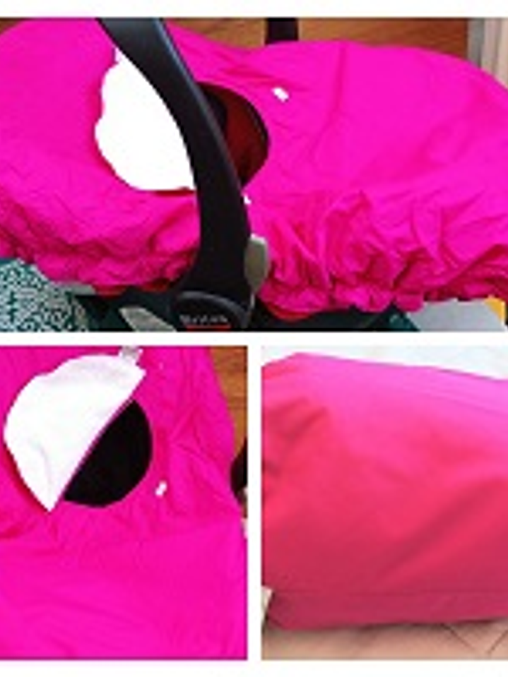 Funda Rosa para Nido de Bebé Impermeable con Ventana 3