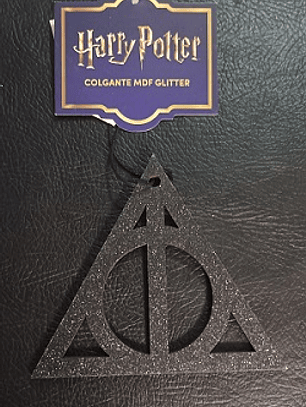 Colgante Decorativo Harry Potter – Reliquias de la Muerte (MDF con Glitter)
