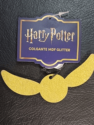 Colgante Decorativo Harry Potter – Snitch Dorada (MDF con Glitter)