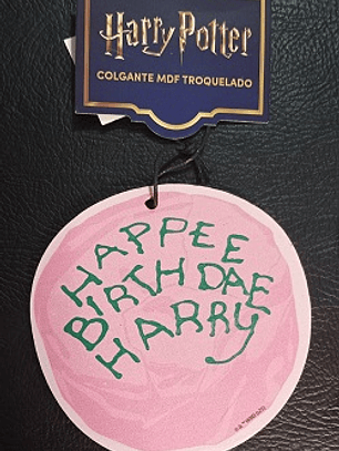 Colgante Decorativo Harry Potter – “Happy Birthday Harry” (MDF Troquelado)