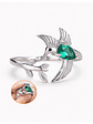Anillo Colibrí Esmeralda en Plata 925 - Miniatura 1