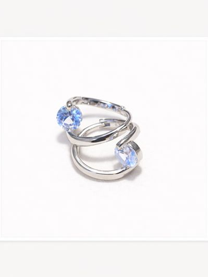 Aro Punto de luz minimalista - Plata 925 1