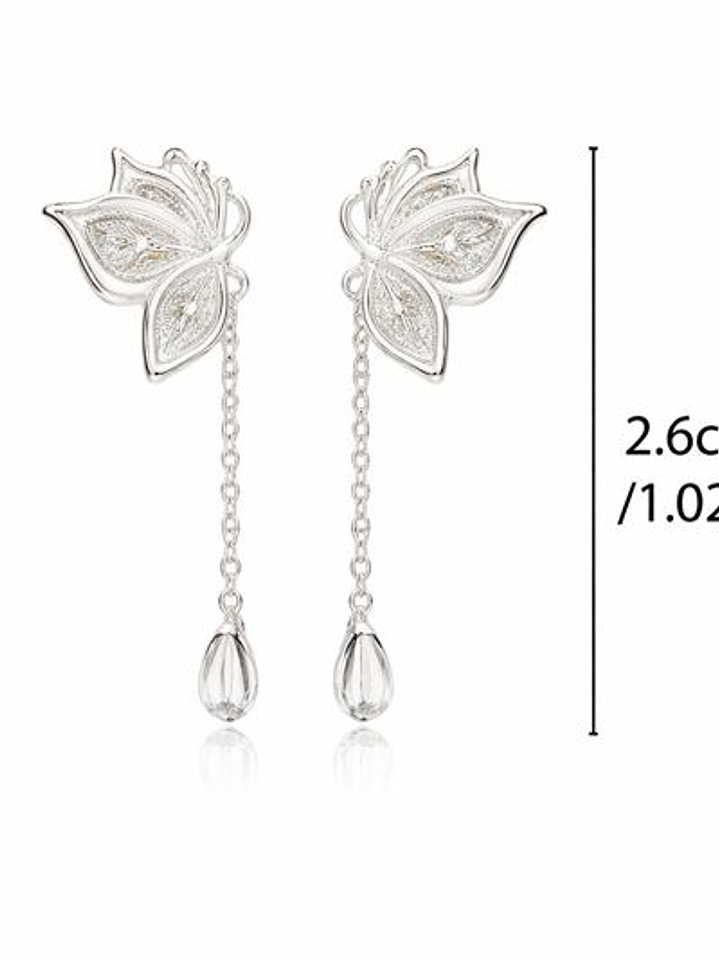 Pendientes Mariposa de Loto – Plata 925 Elegancia Atemporal 3