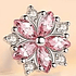 🌸 Aros Flor Rosa con Cristales Brillantes