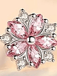 🌸 Aros Flor Rosa con Cristales Brillantes - Miniatura 1