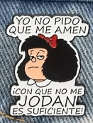 Broche divertido de Mafalda