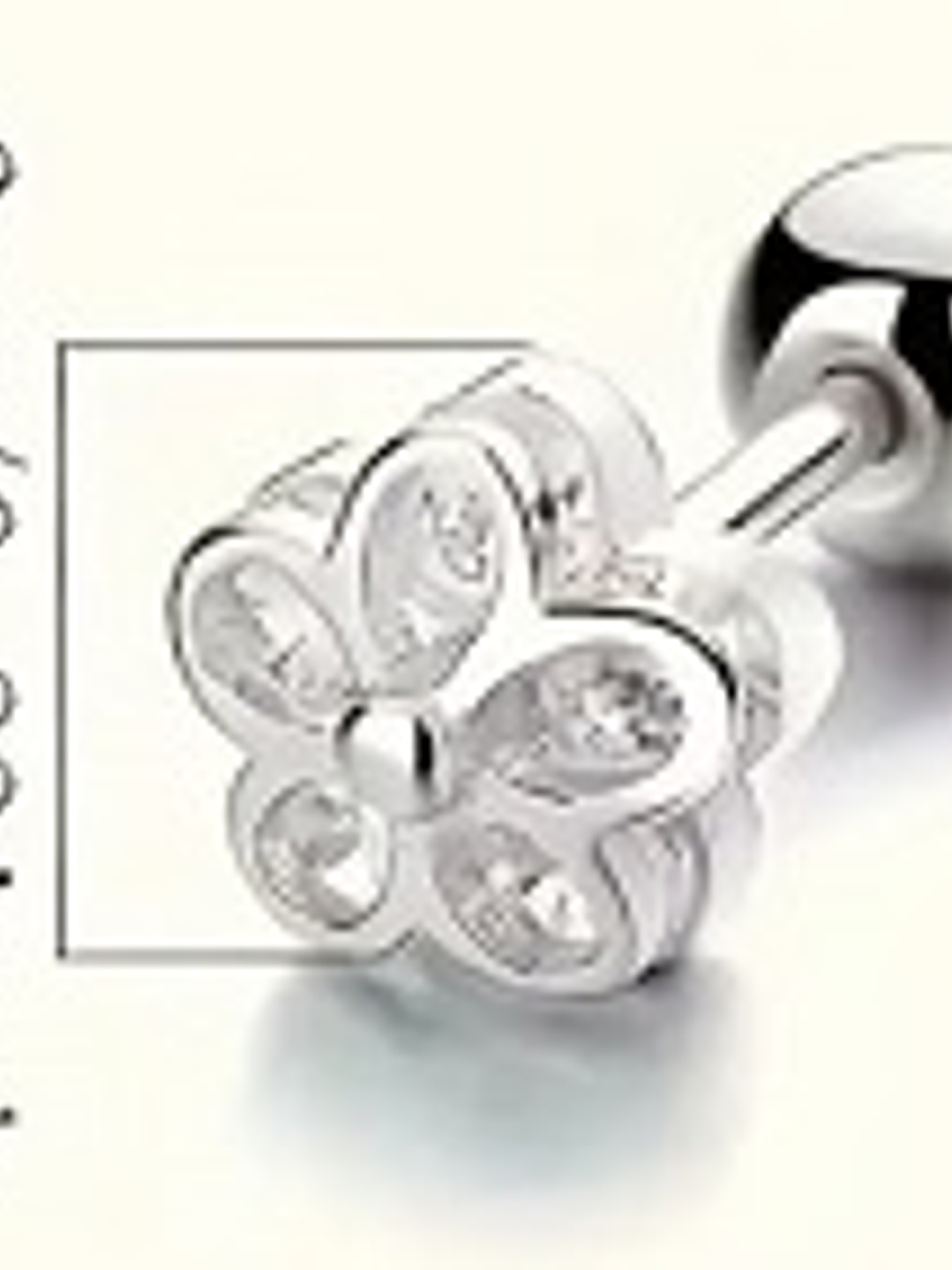 Aros de flor con tornillo redondo  2