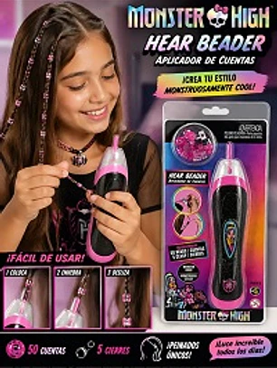 Monster High Hair Beader – Aplicador de Cuentas para el Cabello
