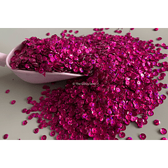 Lentejuela fucsia Holográfica 5mm