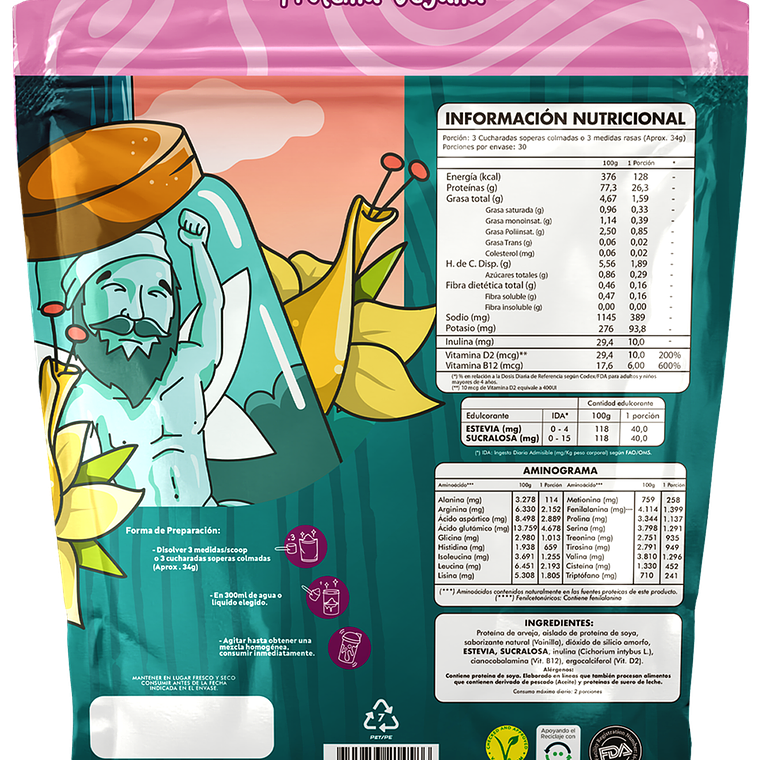 Proteína Vegana, Vainilla 2