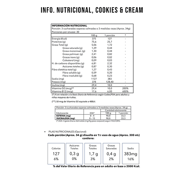 Proteína Vegana, Cookies and Cream 3