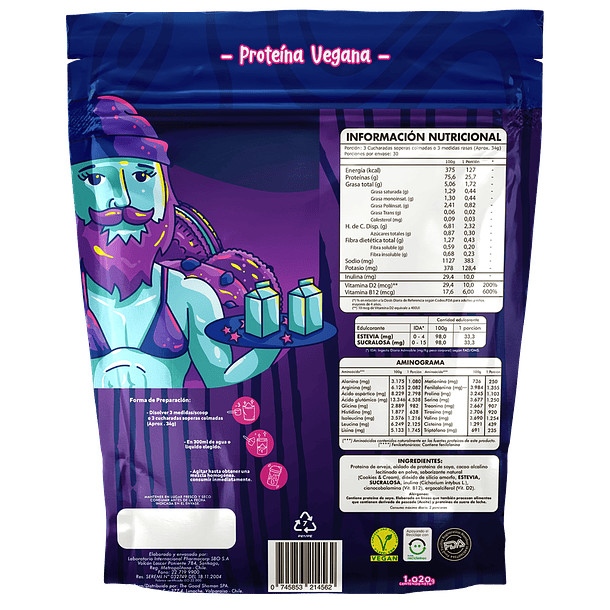 Proteína Vegana, Cookies and Cream 2