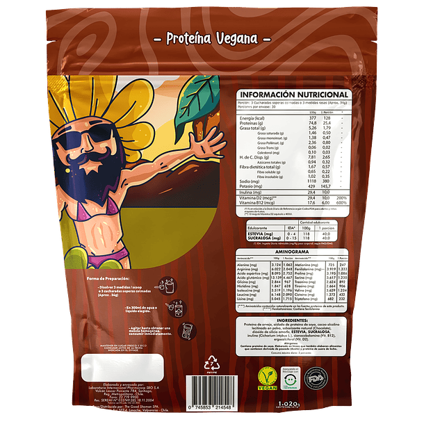 Proteína Vegana, Chocolate 2