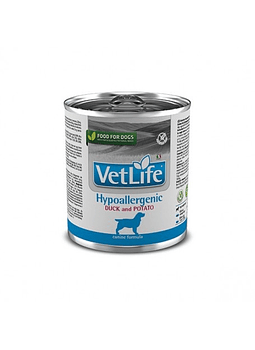 Vet Life Hypoallergenic Duck and Potato Lata 300grs