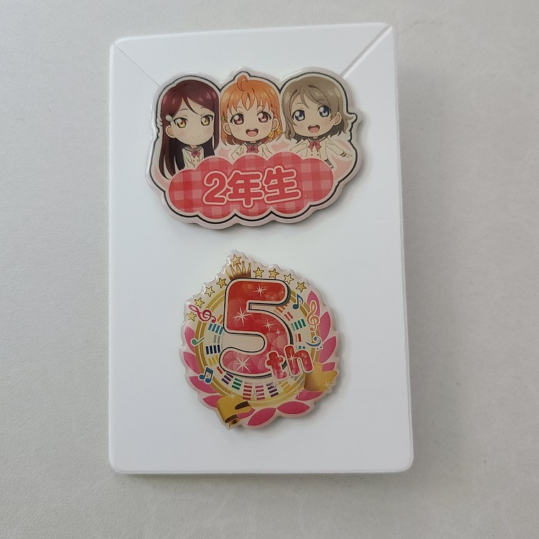[Aqours] Segundo año - Set de pines metálicos [Love Live Sunshine] 1