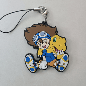 Taichi Yagami & Agumon - Strap de goma [Digimon]