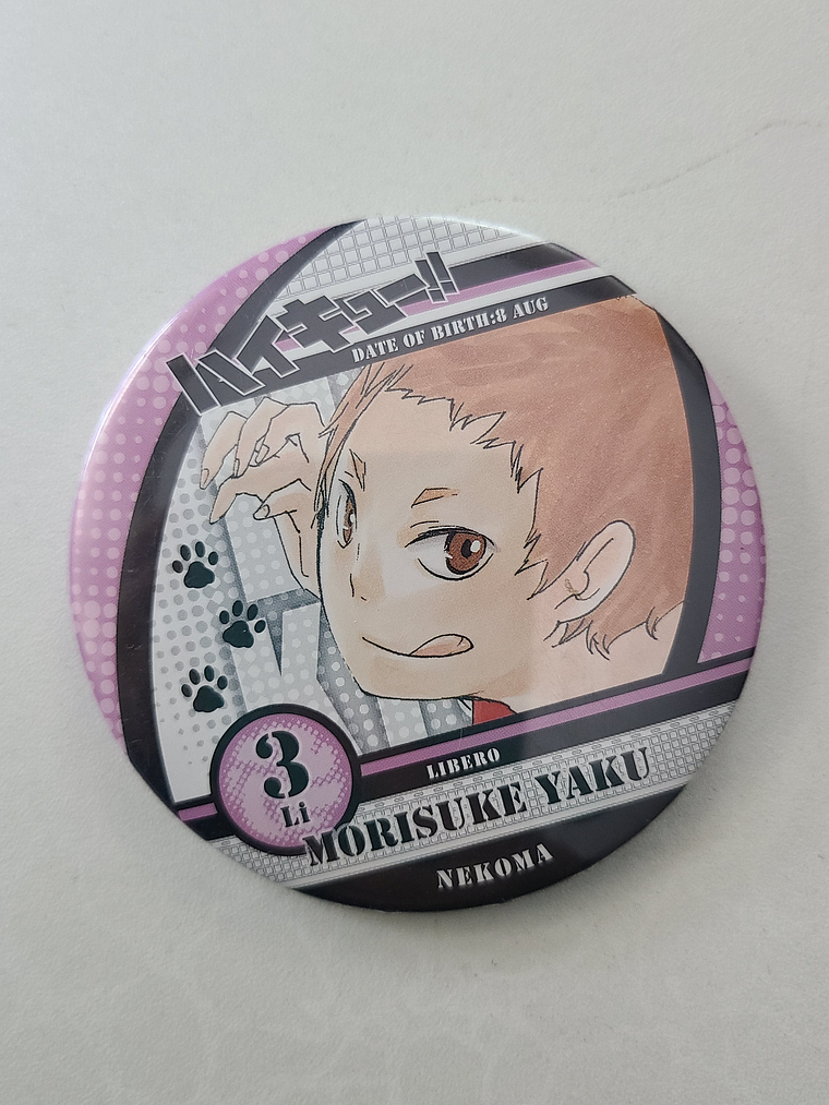 [Nekoma] Yaku Morisuke - Chapita metálica [Haikyuu] 1