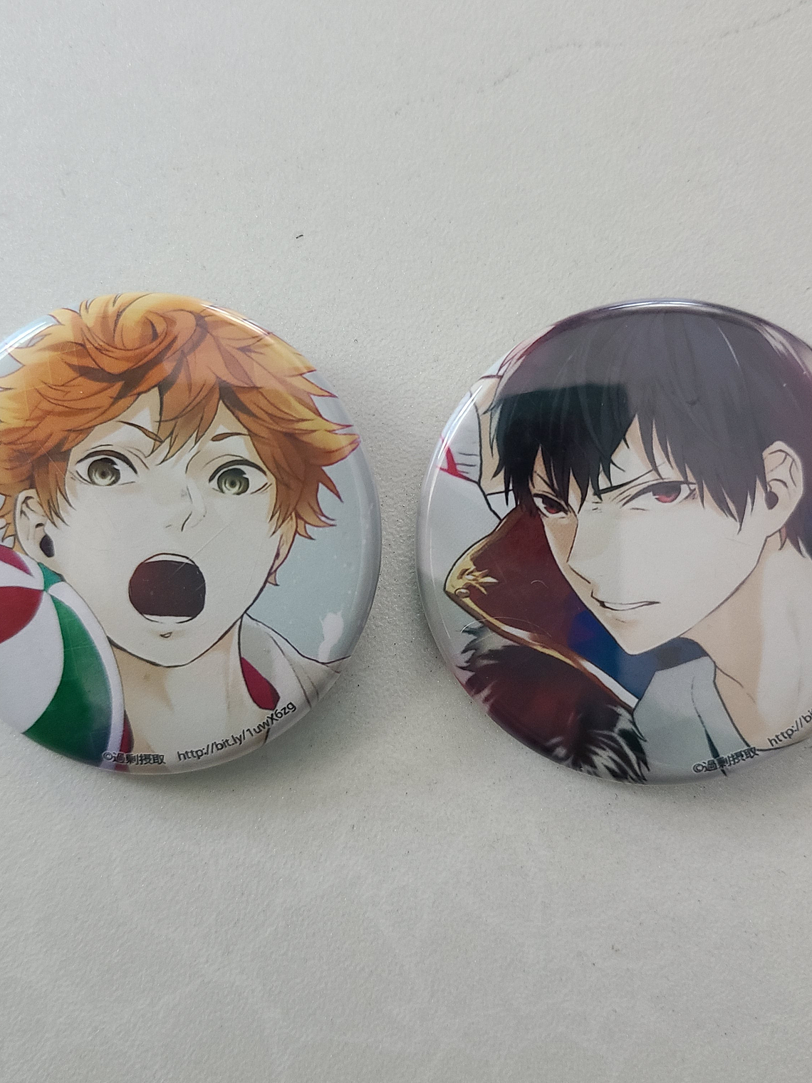 [Karasuno] Set de chapitas Hinata & Kageyama [Haikyuu] 1