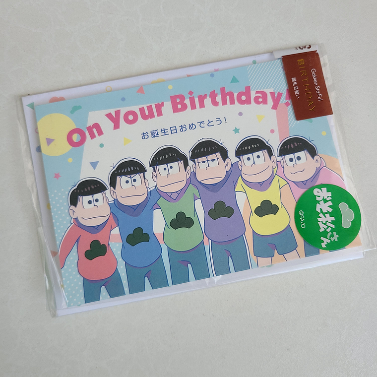 Matsuno Bros - Tarjeta de cumpleaños [Osomatsu-san] 1