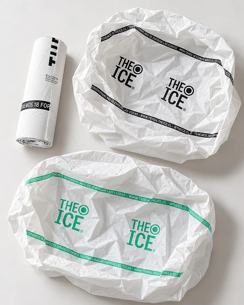 Bolsas Compostables THE ICE × I Am Not Plastic ♻️ 40 litros | 10 unidades | 55 × 80 cm