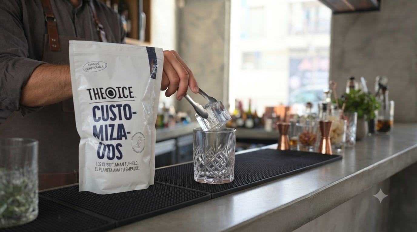 Hielo premium para bares: el ingrediente invisible que define tu barra