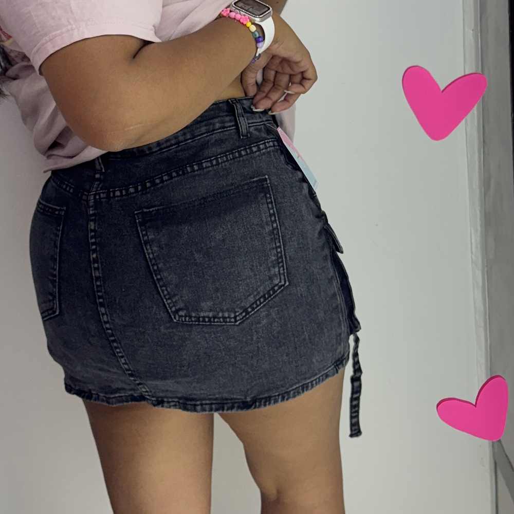 Falda mulan gris short interno  3