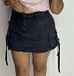 Falda cargo negro short interno - Miniatura 1