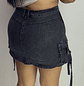 Falda cargo negro short interno - Miniatura 3
